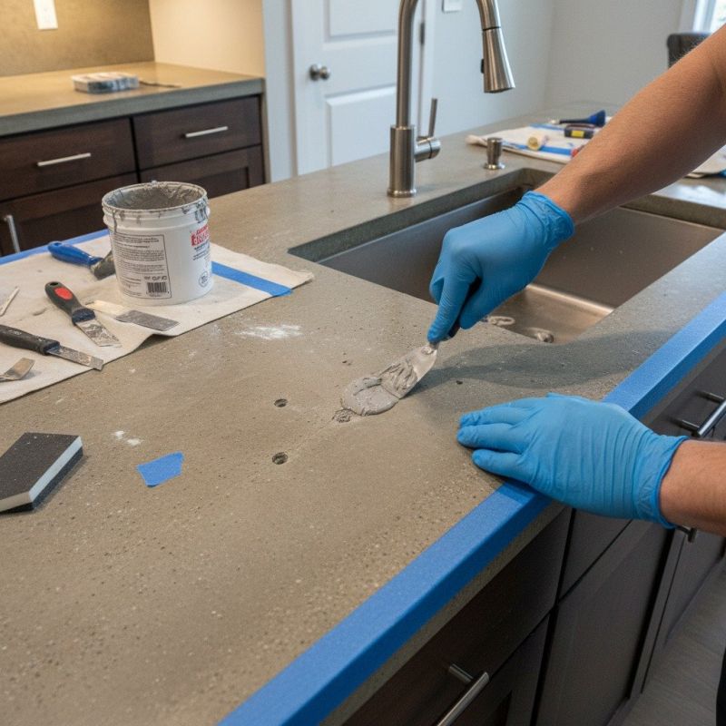 Concrete Countertop Pouring in Santa Rosa, CA